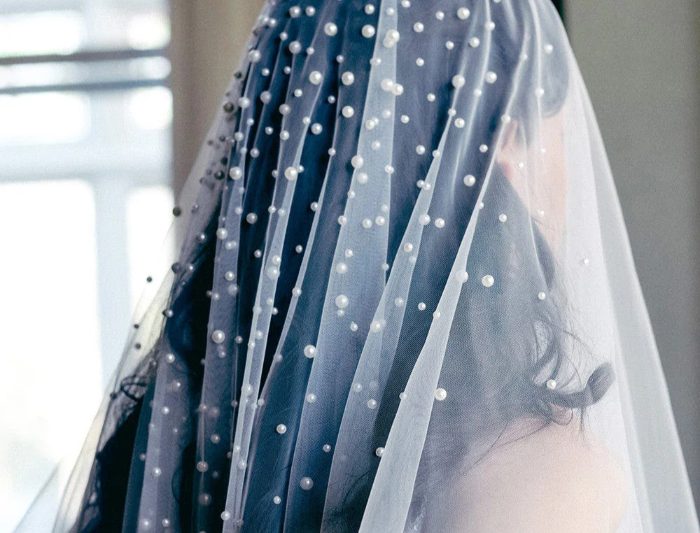 Maribel II pearl wedding veil madame tulle