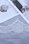 BELLEROSE II | Drop Veil with Lace Trim