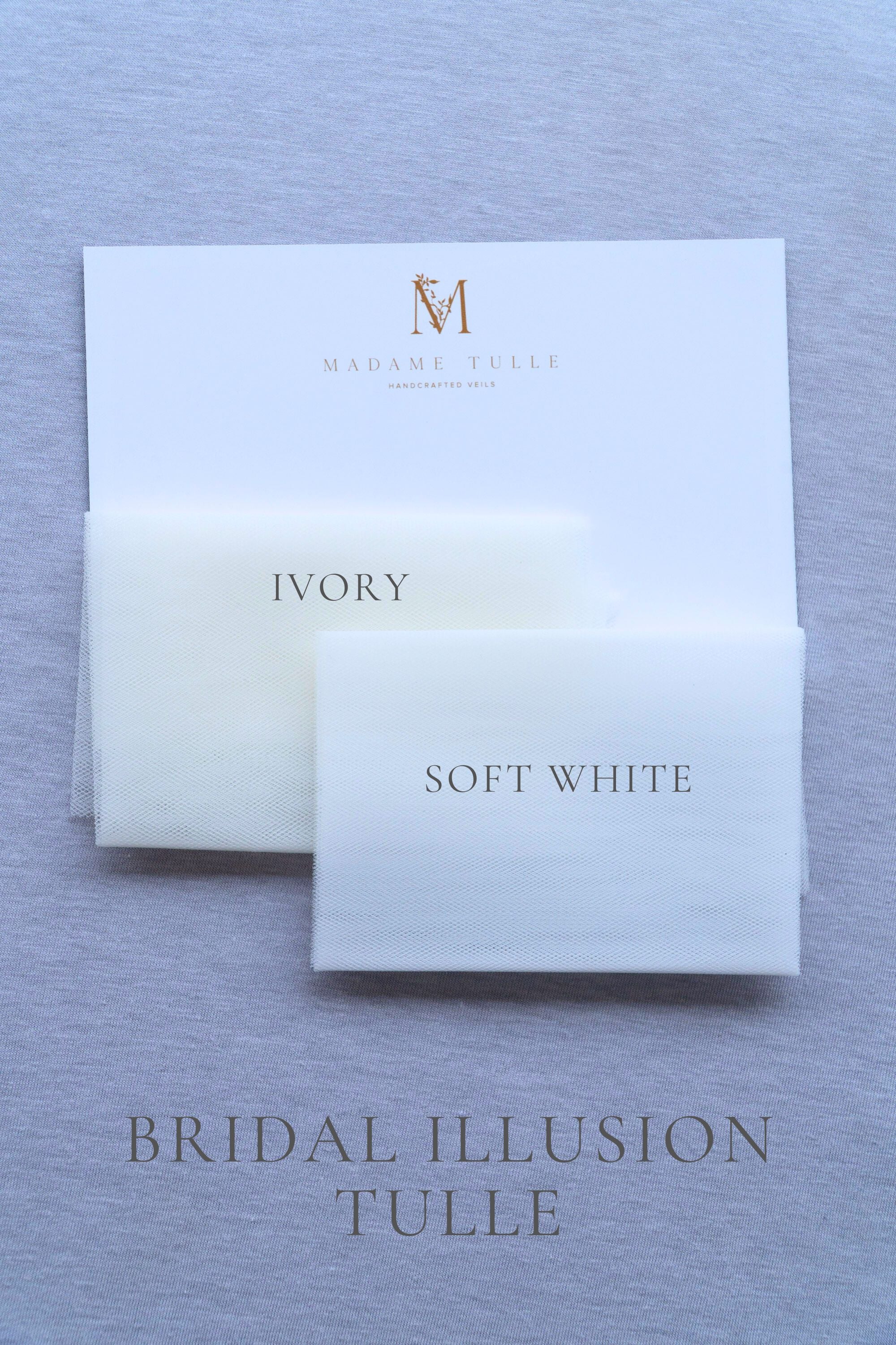 bridal illusion tule wedding veil swatch 