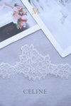 CELINE III | One-tier lace trim veil