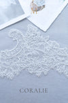 CORALIE II | Drop Veil with Lace Trim