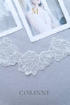 CORINNE II | Drop Veil with Lace Trim