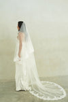 CHARLOTTE II | Drop Veil with Lace Trim