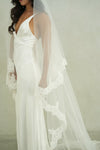 CHARLOTTE II | Drop Veil with Lace Trim