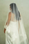 CHARLOTTE II | Drop Veil with Lace Trim