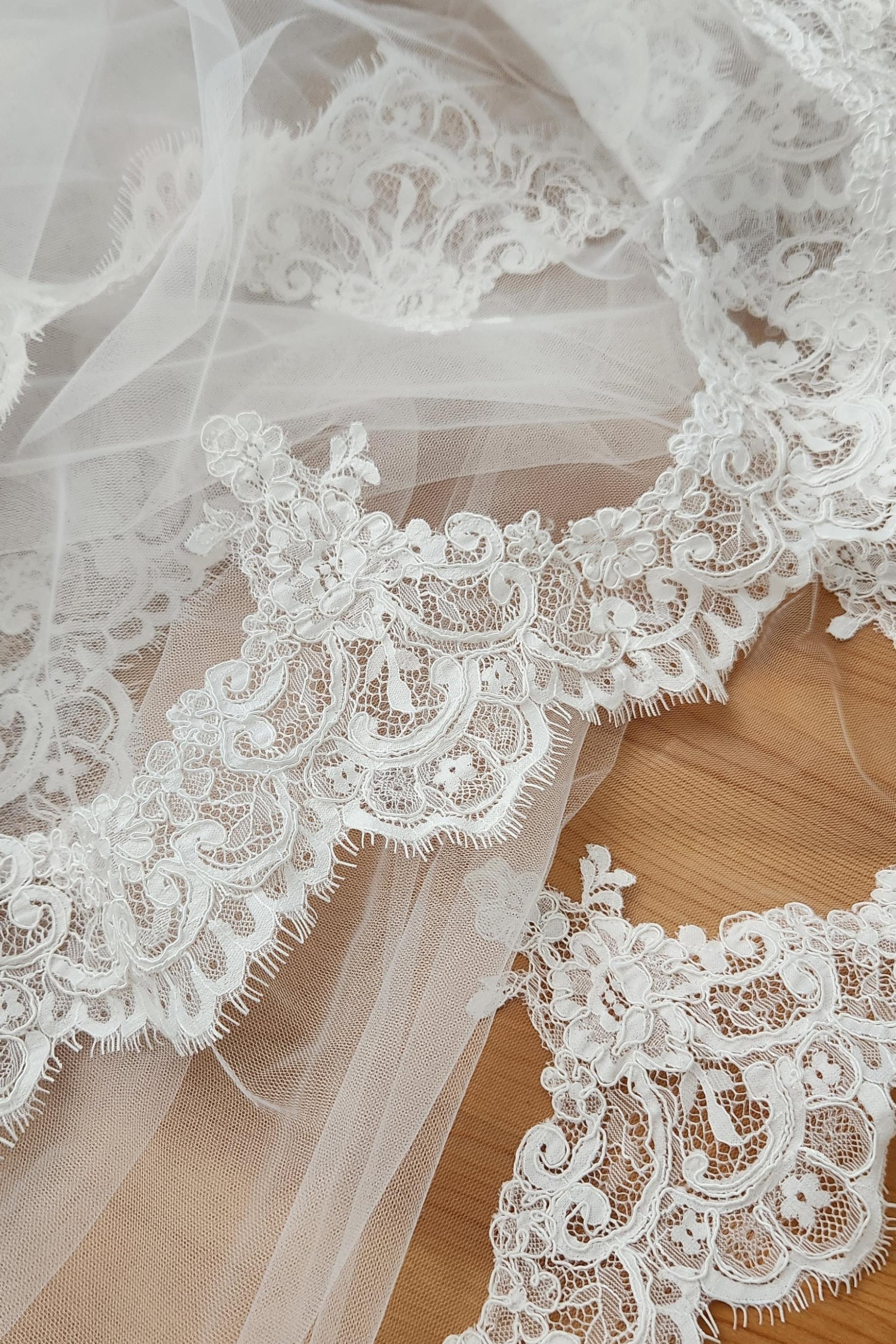 lace trim, wedding lace swatches