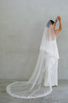 EMMALINE II | Drop Veil with Lace Trim