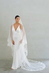 EMMALINE II | Drop Veil with Lace Trim