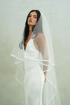 SIERRA II | Two Tier Satin Edge Veil