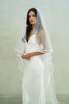 SIERRA II | Two-tier Satin Edge Veil