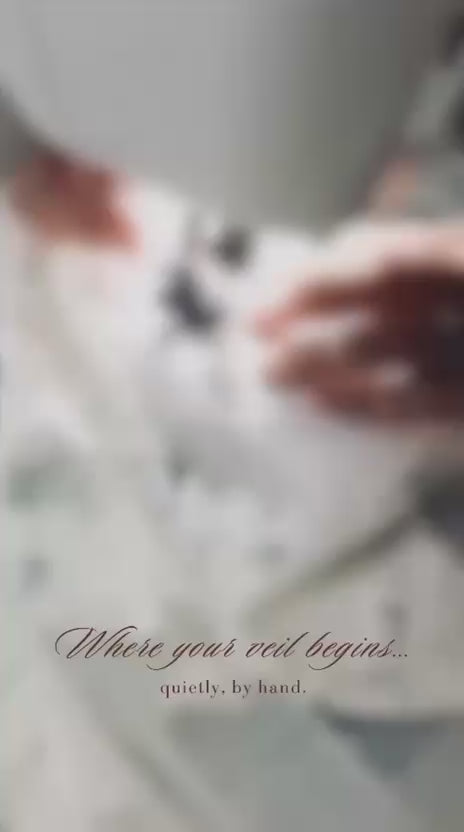 A video of how we make our handcrafted wedding veils