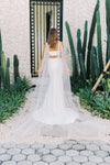 A model wearing the ALYSSA tulle wings by Madame Tulle bridal
