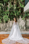 A model wearing the ALYSSA tulle wings by Madame Tulle bridal