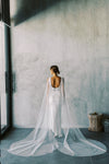 A model wearing the ALYSSA tulle wings by Madame Tulle bridal