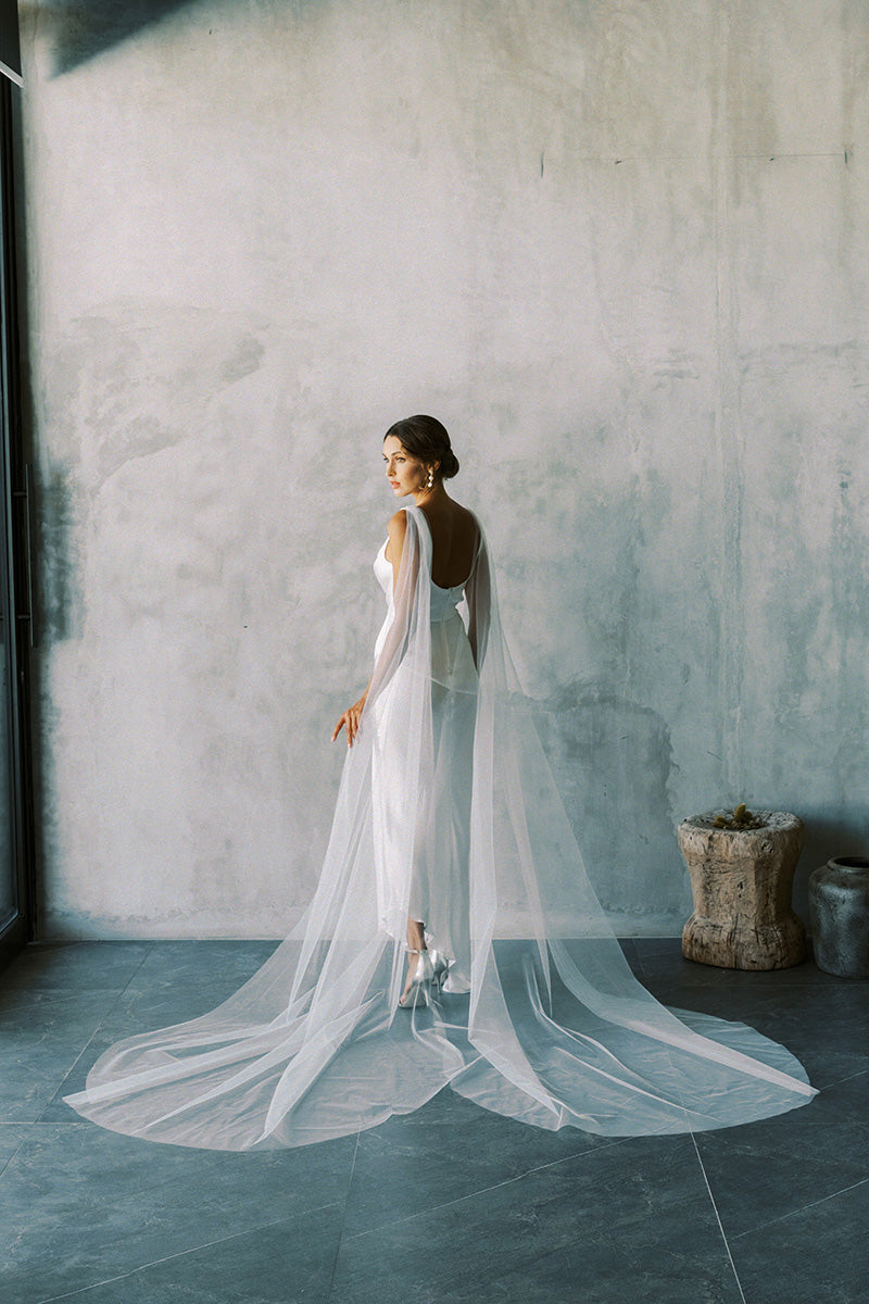 A model wearing the ALYSSA tulle wings