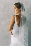 CLARA | One-tier Veil with Flowers