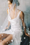 CLARA | One-tier Veil with Flowers