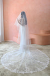 LILLIAN | Lace Wedding Veil with Blusher