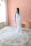 LILLIAN | Lace Wedding Veil with Blusher