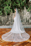 LILLIAN | Lace Wedding Veil with Blusher