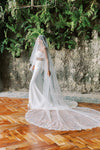 LILLIAN | Lace Wedding Veil with Blusher