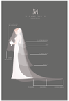 Madame Tulle wedding veil size chart