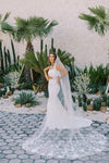 NATALIA | One Tier Veil with Floral Embellishment