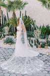 NATALIA | One Tier Veil with Floral Embellishment