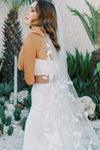 NATALIA | One Tier Veil with Floral Embellishment