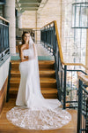 NATALIA | One Tier Veil with Floral Embellishment