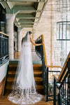 NATALIA | One Tier Veil with Floral Embellishment